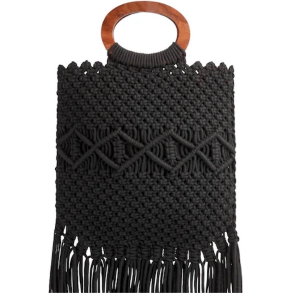 Danielle Nicole Boho Crochet Fringe Bag In Black - image 7